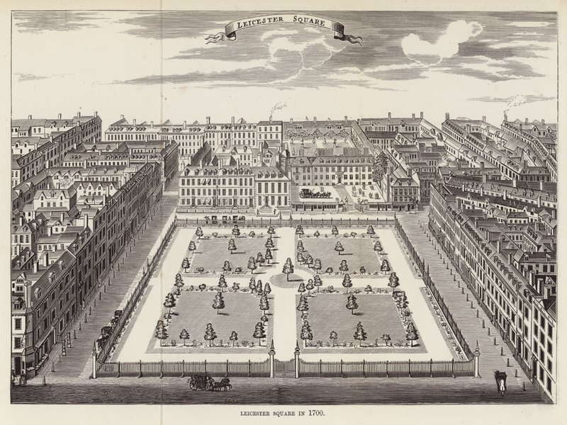 Leicester Square vuonna 1700 tekijältä English School