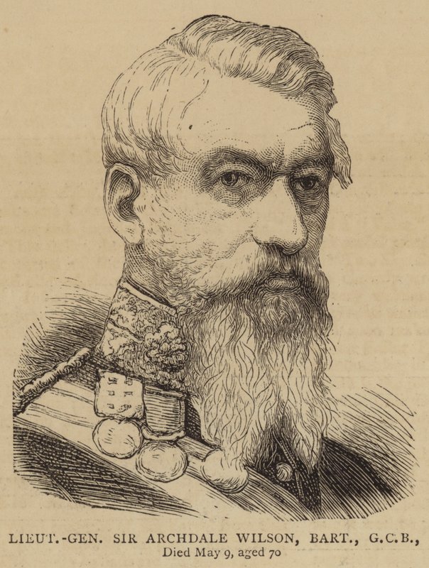 Kenraaliluutnantti Sir Archdale Wilson, Baronet, GCB (kaiverrus) tekijältä English School