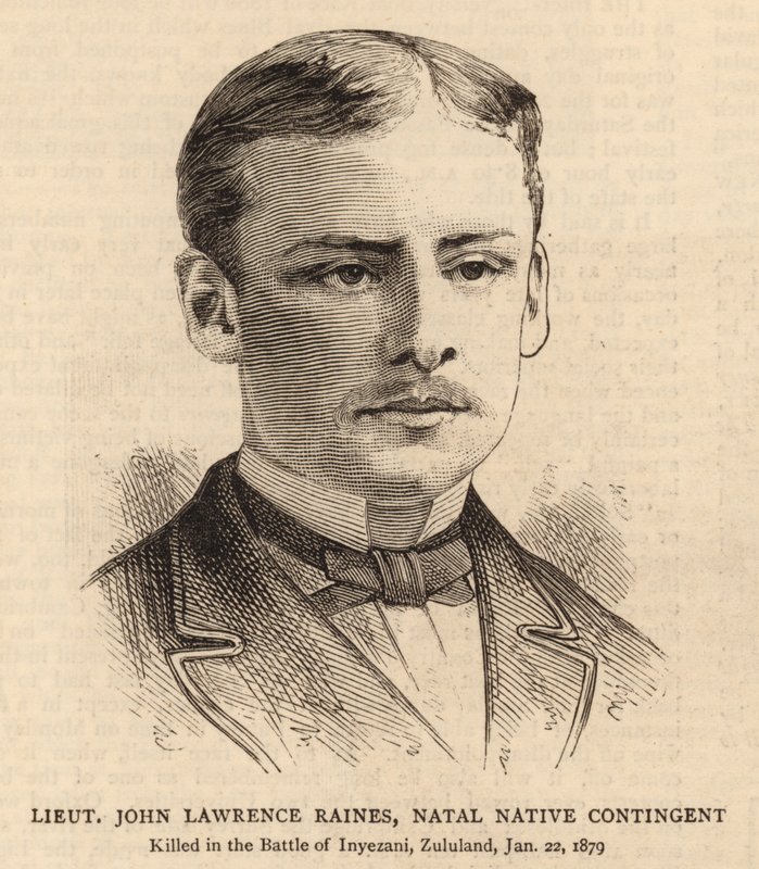 Luutnantti John Lawrence Raines, Natal Native Contingent (kaiverrus) tekijältä English School