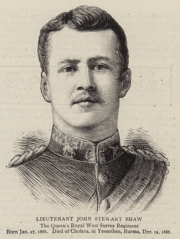 aLuutnantti John Stewart Shaw (kaiverrus) tekijältä English School