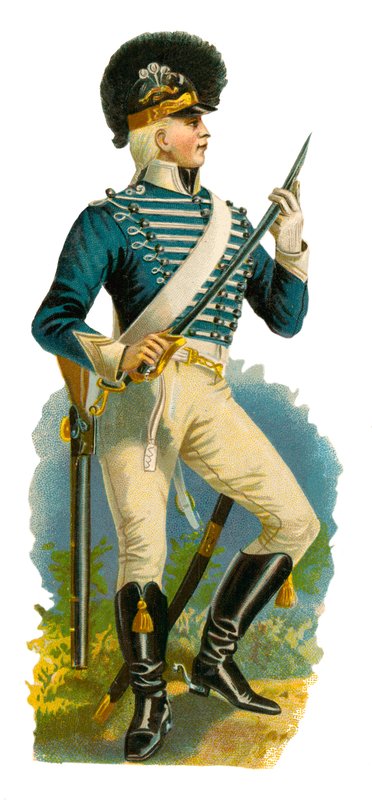 Yrjö III:n ajan kevyt lohikäärme, 1761-1820 tekijältä English School