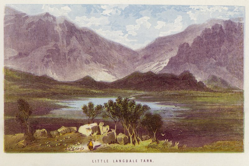 Little Langdale Tarn (väri litho) tekijältä English School