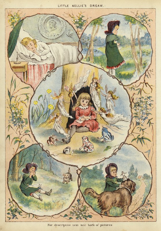 Pikku Nellien unelma (chromolitho) tekijältä English School