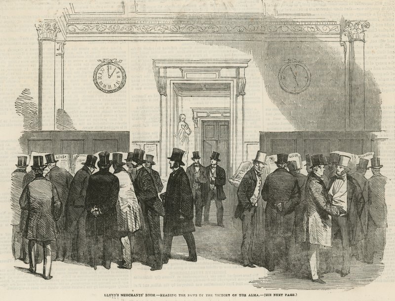 Lloyds Merchants Room - uutisten lukeminen Alman voitosta tekijältä English School