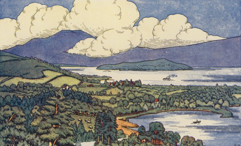 Loch Lomond (väri litho) tekijältä English School