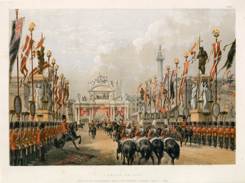 London Bridge, Lontoon Honorable Artillery Companyn ylläpitämä 7. maaliskuuta 1863 tekijältä English School