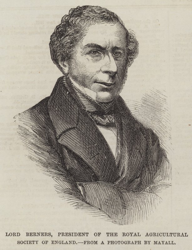 Lord Berners, Englannin kuninkaallisen maatalousseuran puheenjohtaja (kaiverrus) tekijältä English School