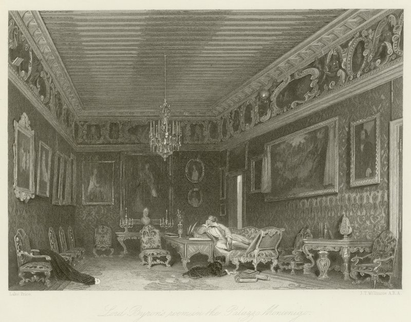 Lord Byronsin huone Palazzo Mocenigossa tekijältä English School
