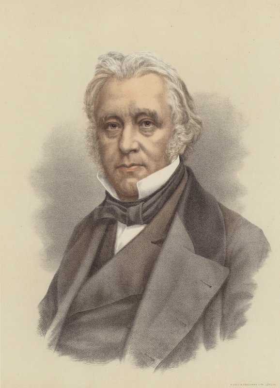 Lordi Macaulay, brittiläinen historioitsija ja poliitikko (värilitografia) tekijältä English School