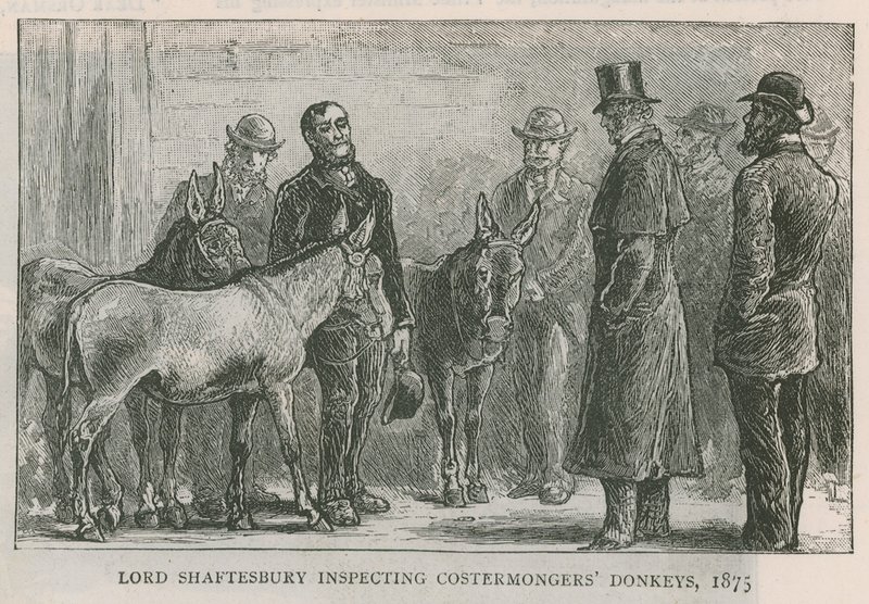 Lord Shaftesbury tarkastamassa hintakauppiaiden aaseja tekijältä English School