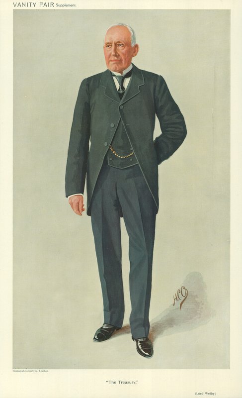 Lord Welby, Treasury, 10. maaliskuuta 1910, Vanity Fair -sarjakuva tekijältä English School