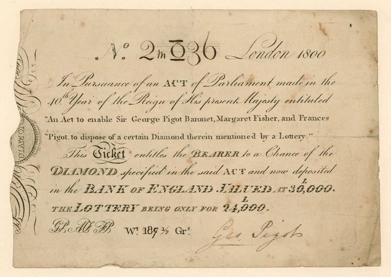 Lotto timantin voittamiseksi, 1800 tekijältä English School
