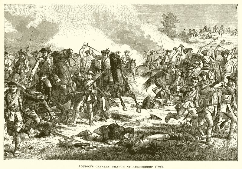 Loudons Cavalry hyökkää Kunersdorfissa tekijältä English School
