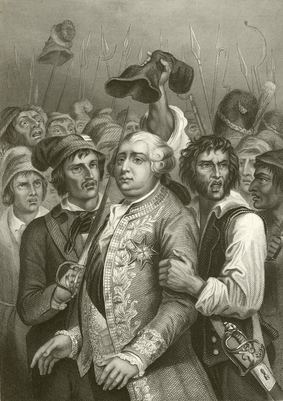 Ludvig XVI, jota väkijoukko uhkasi vierailullaan Tuileries
