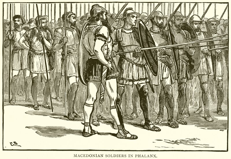 Makedonian sotilaat Phalanxissa tekijältä English School