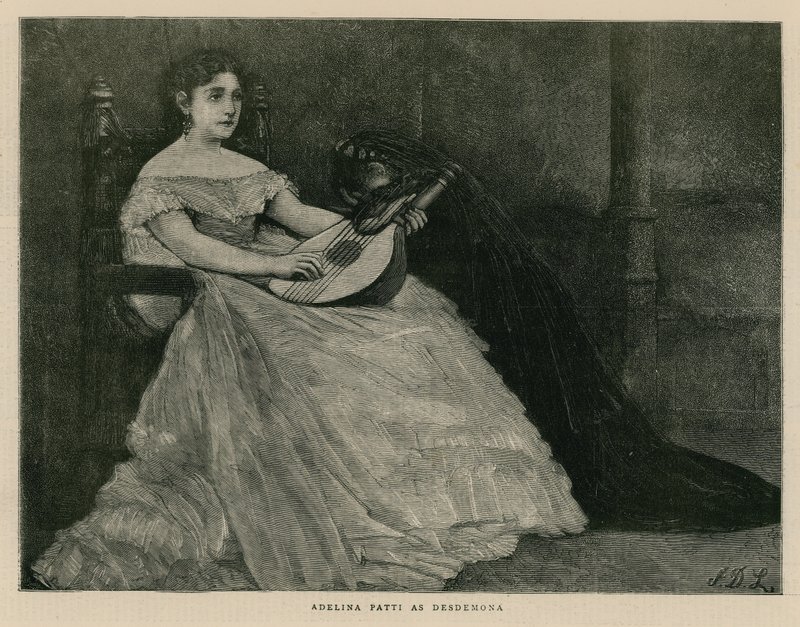 Madame Adelina Patti, oopperalaulaja, Desdemonana tekijältä English School