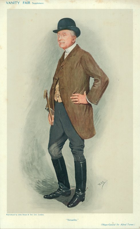 Kenraalimajuri Sir Alfred Turner, Monipuolisuus, 8. kesäkuuta 1910, Vanity Fair -sarjakuva tekijältä English School