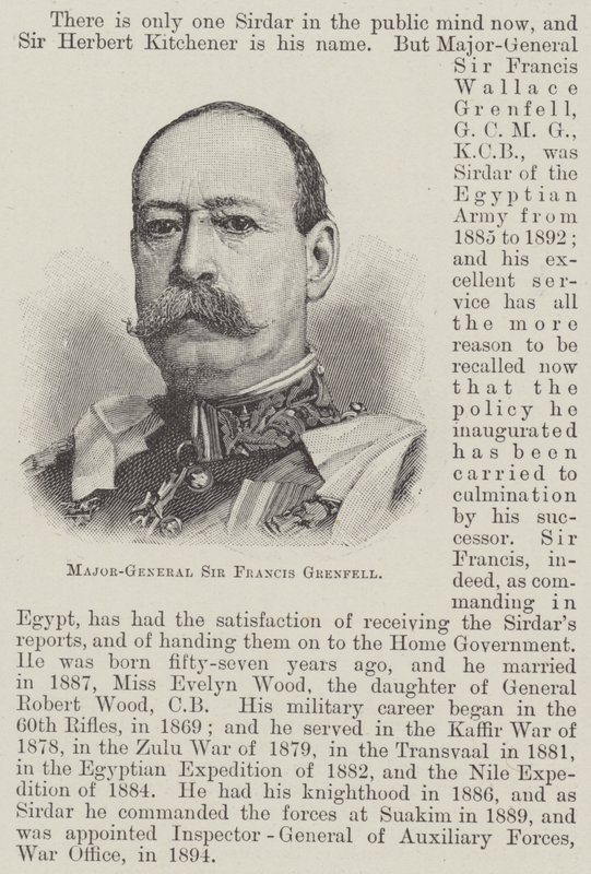 Kenraalimajuri Sir Francis Grenfell (kaiverrus) tekijältä English School