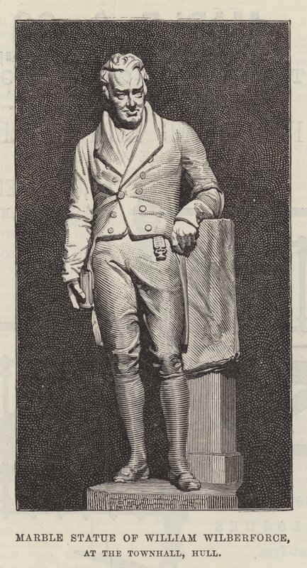 William Wilberforcen marmoripatsas kaupungintalossa, Hullissa (kaiverrus) tekijältä English School