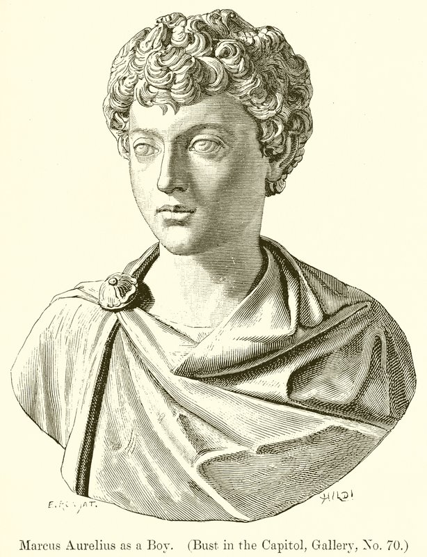Marcus Aurelius poikana. (Bust in the Capitol, Galleria, nro 70) tekijältä English School