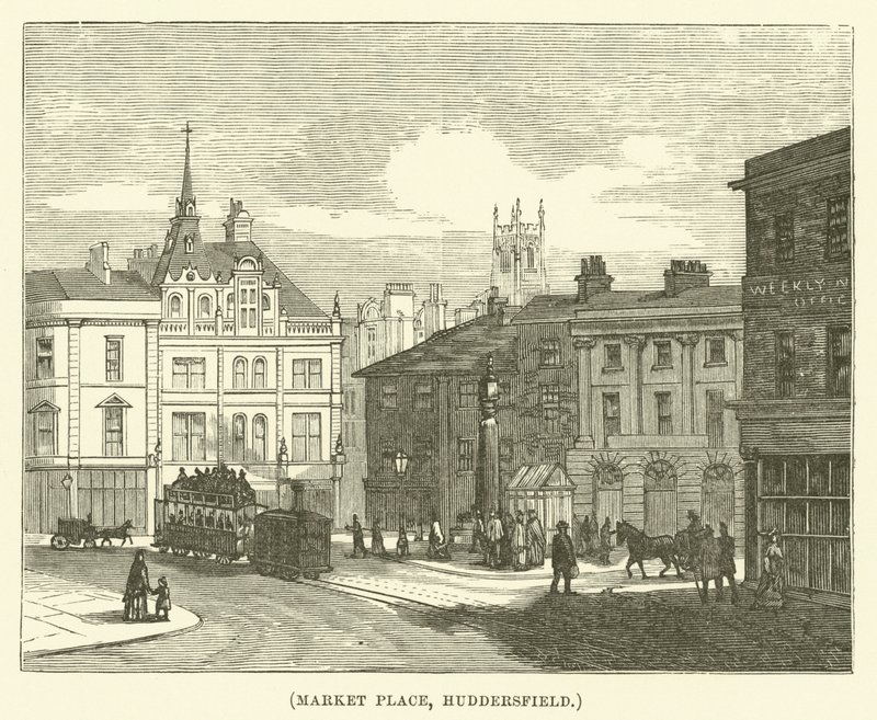 Kauppatori, Huddersfield (kaiverrus) tekijältä English School