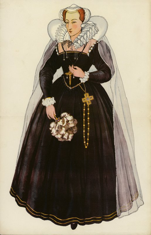 Mary Queen of Scots (väri litho) tekijältä English School