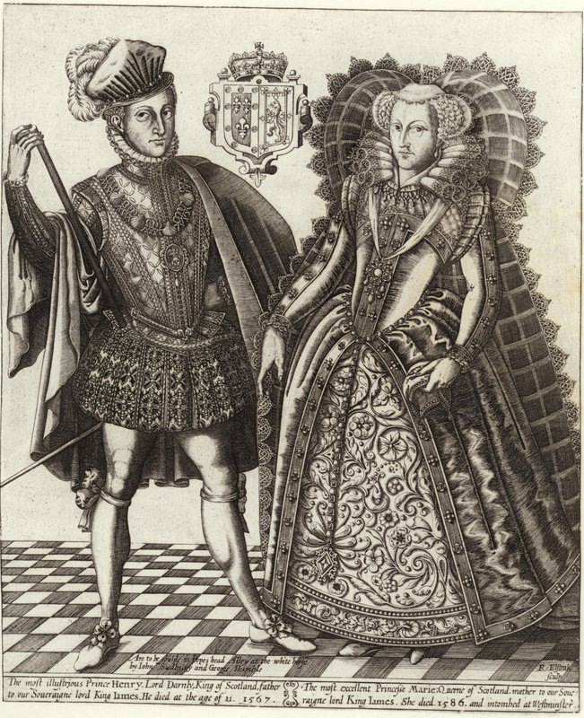 Mary, Skotlannin kuningatar, ja Henry Stuart, Lord Darnley tekijältä English School