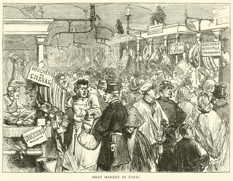 Lihamarkkinat Pariisissa lokakuussa 1870 tekijältä English School