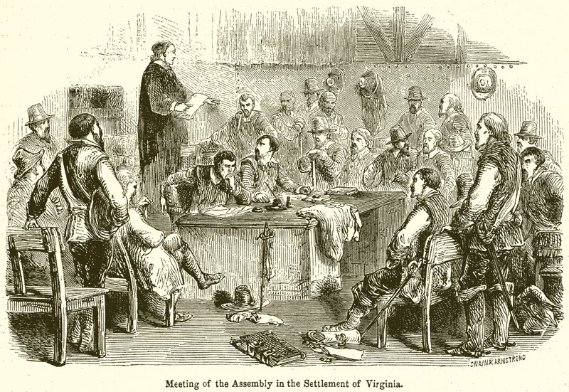 Edustajakokous Virginian siirtokunnalla tekijältä English School