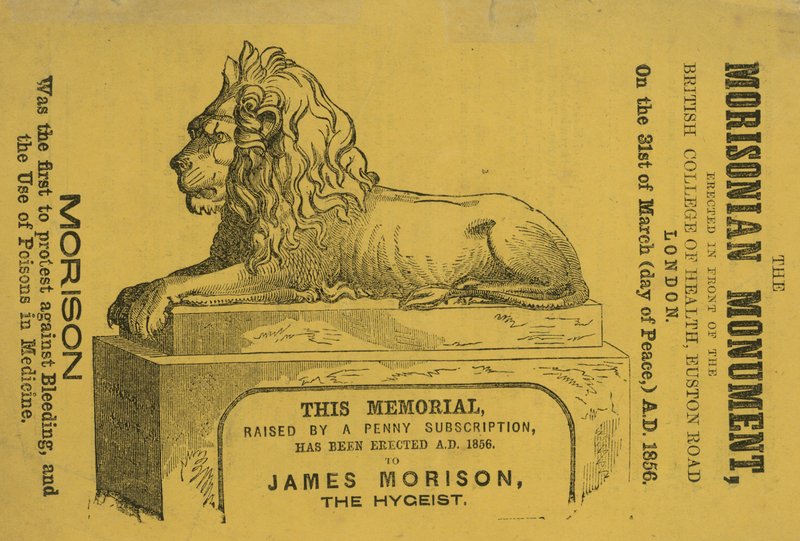 Muistomerkki pystytettiin vuonna 1856 James Morisonille, hygeistille tekijältä English School