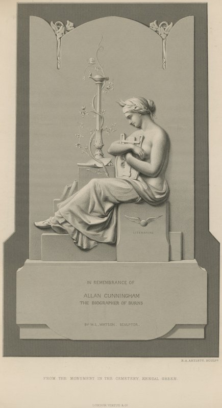 Muistomerkki Allan Cunninghamin muistoksi tekijältä English School