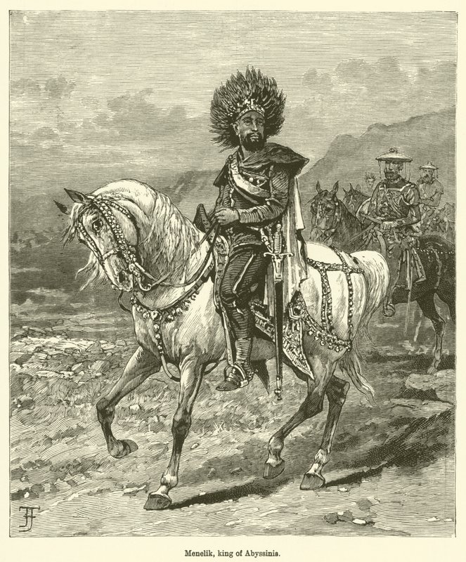 Menelik, Abessinian kuningas (kaiverrus) tekijältä English School