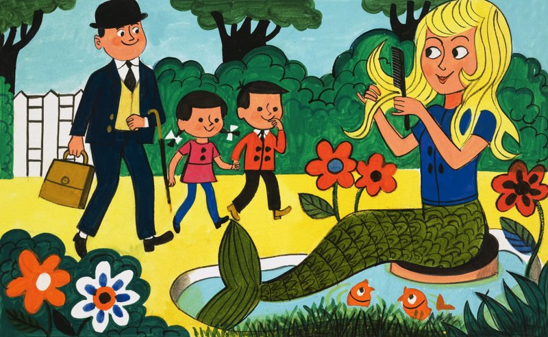 Merenneito puistossa tekijältä English School