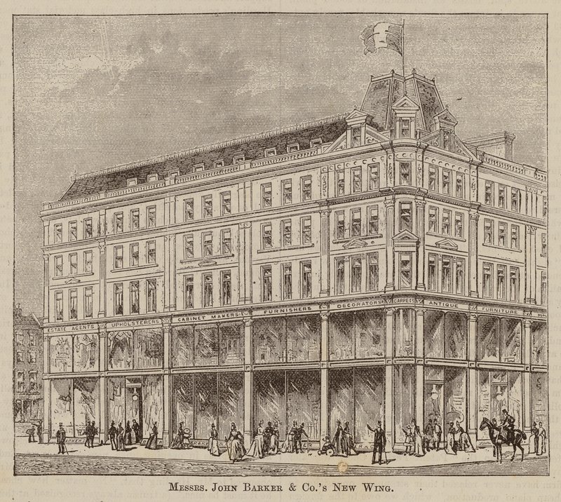Messrs John Barker and Co, Drapers and General Warehousemen, Outfitters, Domestic Engineers, House Furnishers, and Purveyors, Kensington High Street, W (kaiverrus). tekijältä English School