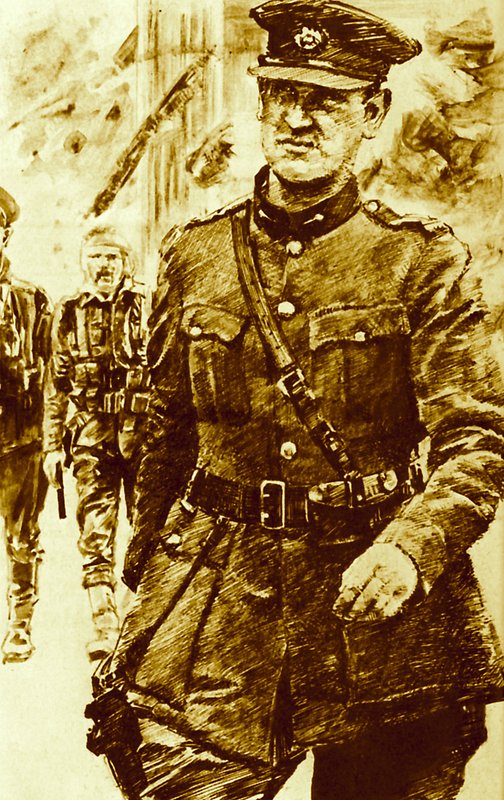 Michael Collins, kapinallisten johtaja pääsiäiskapinassa Irlannissa, 1916 tekijältä English School
