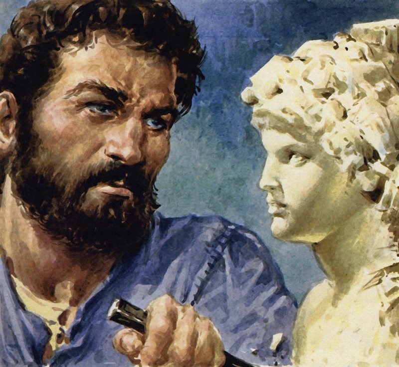 Michelangelos Kneeling Angel on veistetty Pyhän Petronion kirkkoa varten tekijältä English School