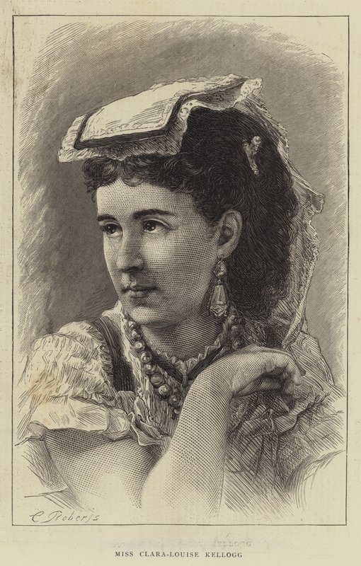 Neiti Clara-Louise Kellogg (kaiverrus) tekijältä English School