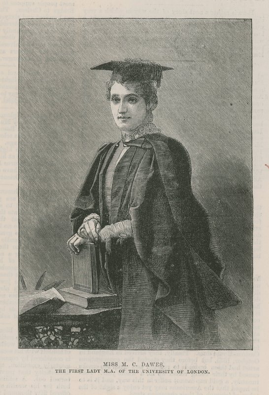Miss M C Dawes, Lontoon yliopiston ensimmäinen nainen MA tekijältä English School