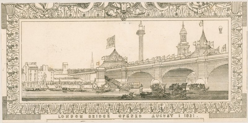 Momento of London Bridge, avattiin 1. elokuuta 1831 tekijältä English School