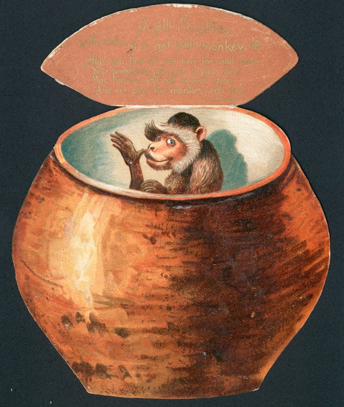 Monkey in Pot, joulukortti tekijältä English School