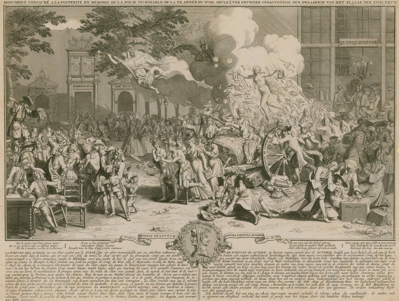 Muistomerkki, joka on vihitty jälkipolville 1700-luvun 20. vuoden uskomattoman hulluuden muistoksi. tekijältä English School