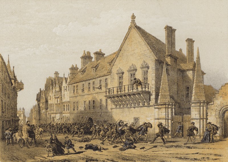 Moray House, Canongate (chromolitho) tekijältä English School
