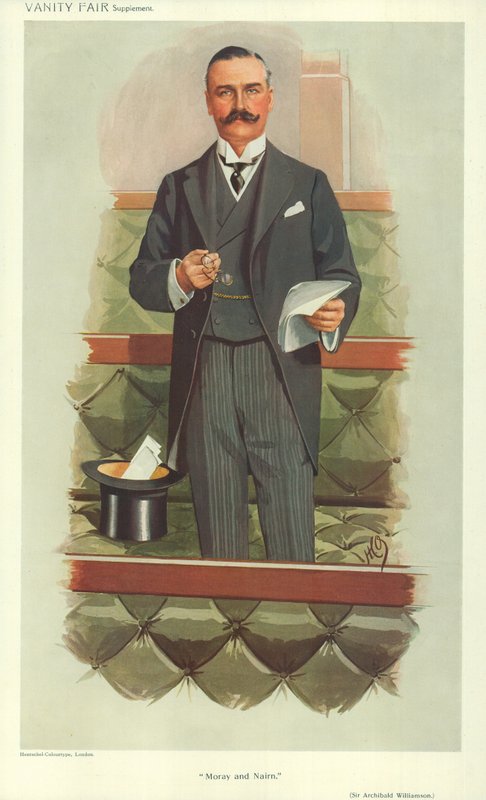 Herra Archibald Williamson, Moray ja Nairn, 16. joulukuuta 1909, Vanity Fair -sarjakuva tekijältä English School
