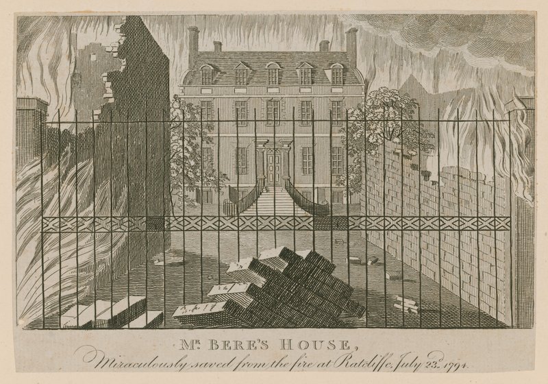 Herra Beres House, ihmeellisesti pelastettu tulipalosta Ratcliffessa, 23. heinäkuuta 1794 tekijältä English School