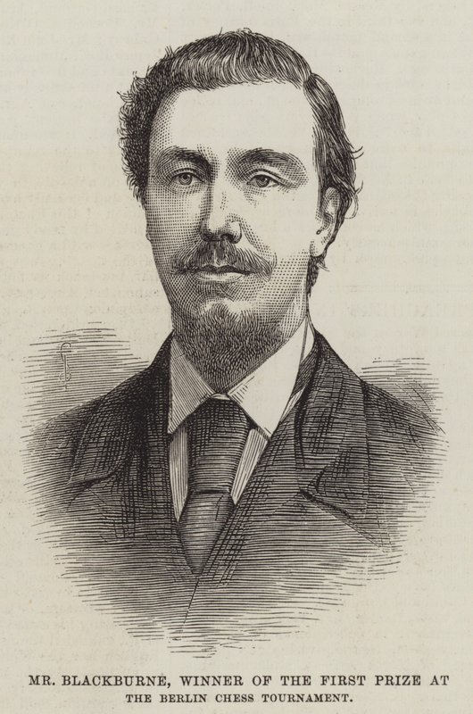 Mr Blackburne, Berliinin shakkiturnauksen ensimmäisen palkinnon voittaja (kaiverrus) tekijältä English School