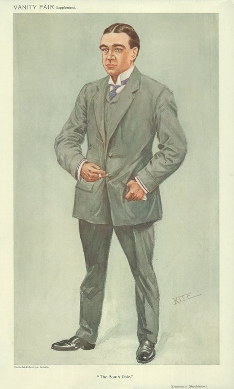 Ernest Shackleton, Etelänapa, 6. lokakuuta 1909, Vanity Fair -sarjakuva tekijältä English School