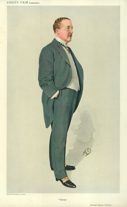 Herra Herbert Hayes Twining, Herbs, 17. helmikuuta 1910, Vanity Fair -sarjakuva tekijältä English School