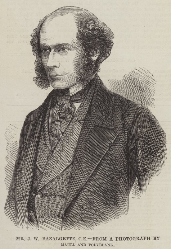 herra J W Bazalgette, CE (kaiverrus) tekijältä English School