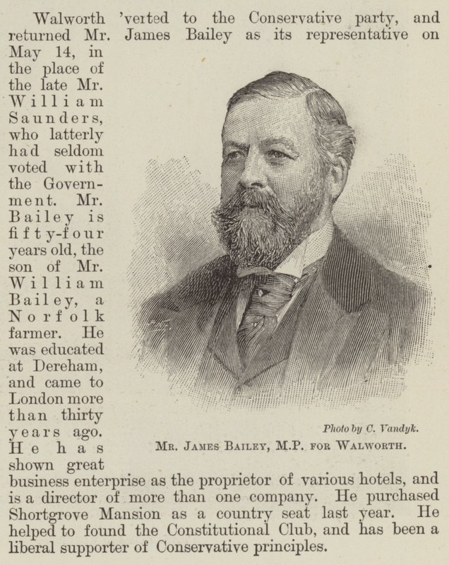 Herra James Bailey, Walworthin kansanedustaja (kaiverrus) tekijältä English School