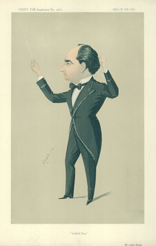 Mr Landon Ronald, Guildhall Music, 13. joulukuuta 1913, Vanity Fair -sarjakuva tekijältä English School